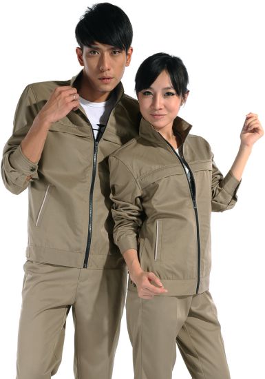 駝色長袖防靜電工作服