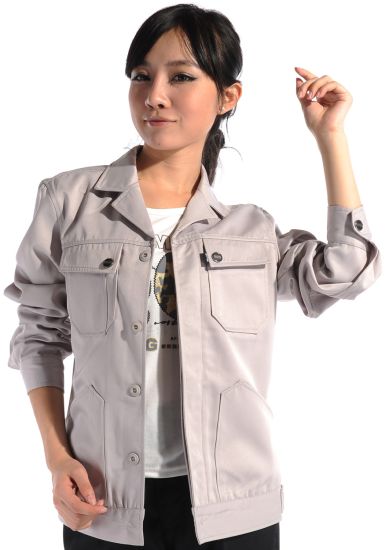淺駝長袖防靜電工作服