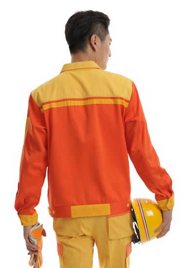 防靜電工裝呢黃色反光工作服