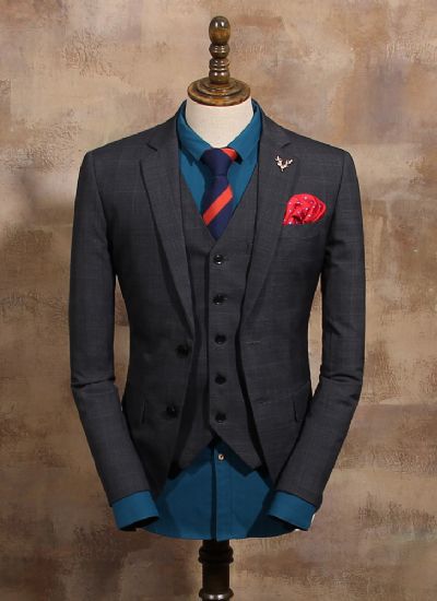  英倫雅痞西服外套 復古暗格單排兩?？勰惺啃奚砦餮b 潮